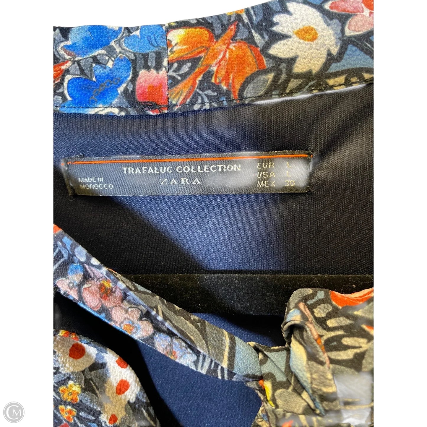 Dress Casual Midi By Zara In Floral Print, Size: L