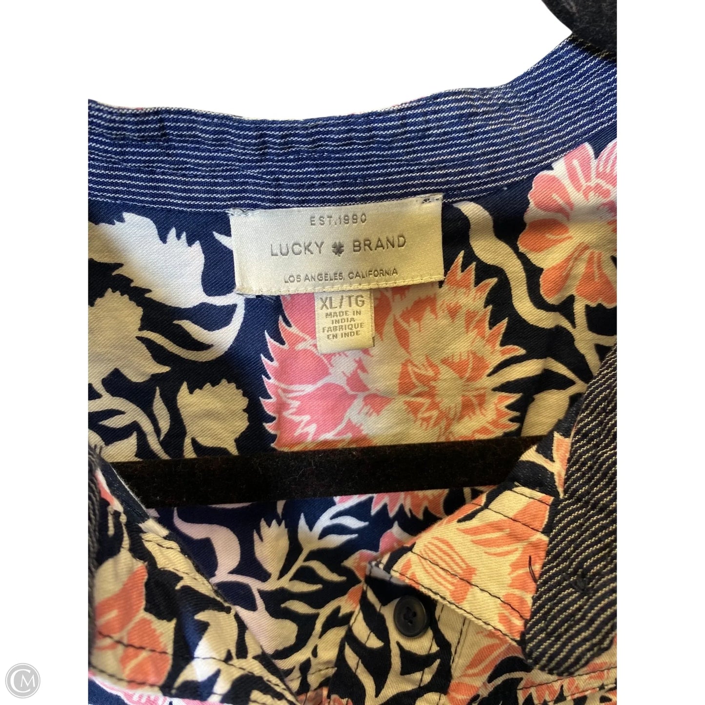 Top Long Sleeve By Lucky Brand In Floral Print, Size: Xl