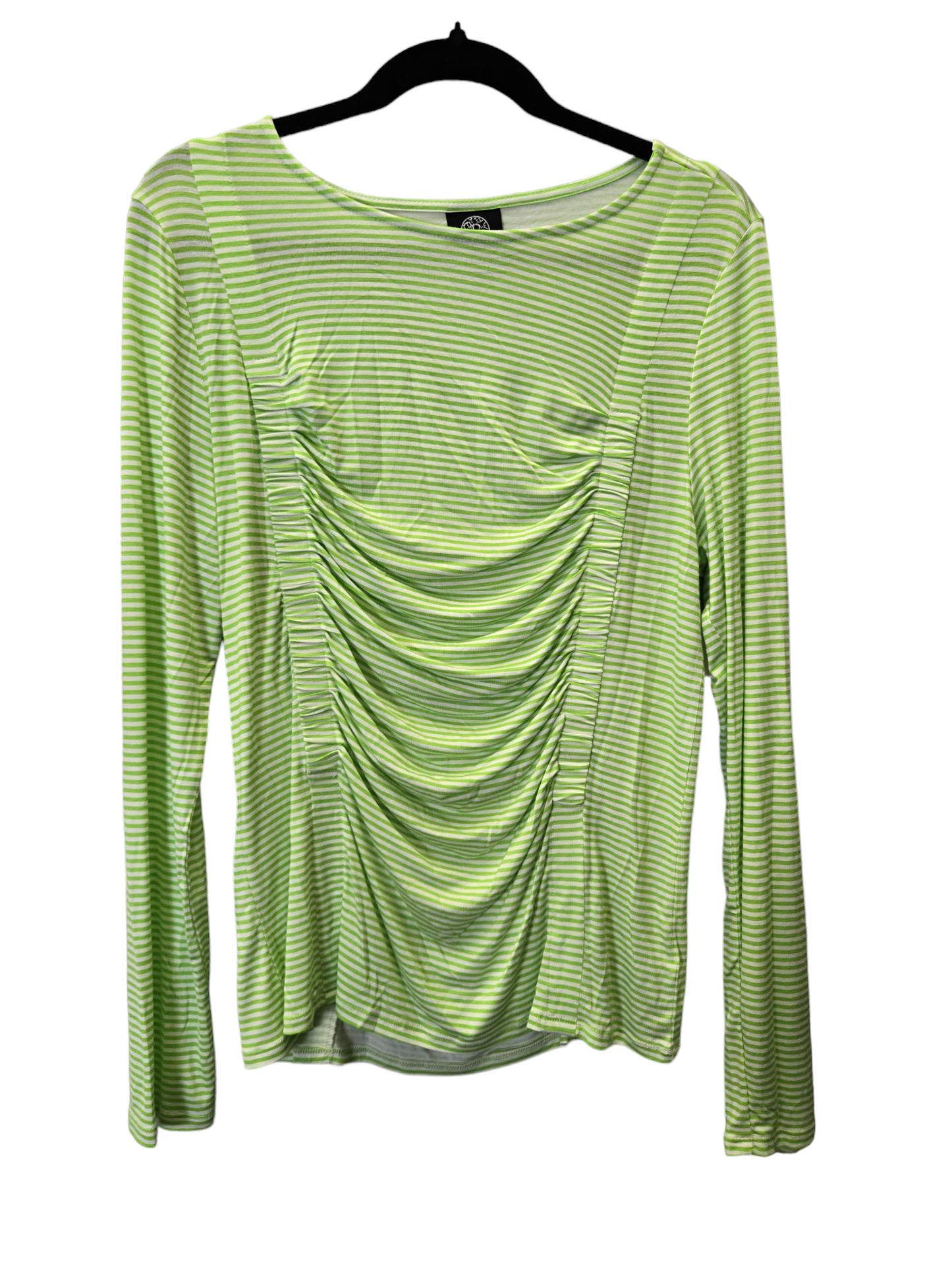 Striped Pattern Top Long Sleeve Bobeau, Size L