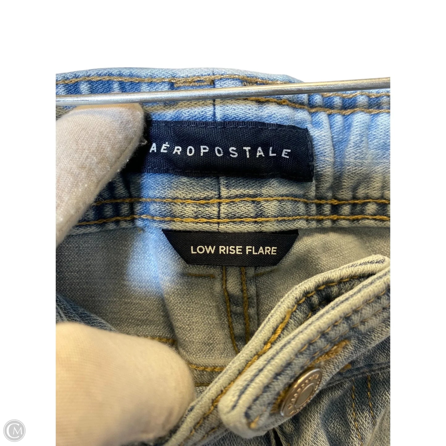 Jeans Flared By Aeropostale In Blue Denim, Size: 8