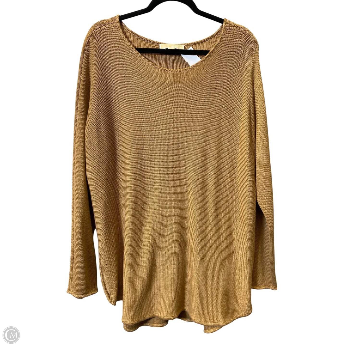 Sweater Cardigan Designer By Michael Kors In Brown, Size: Xl