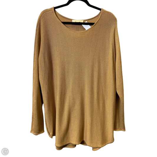 Sweater Cardigan Designer By Michael Kors In Brown, Size: Xl