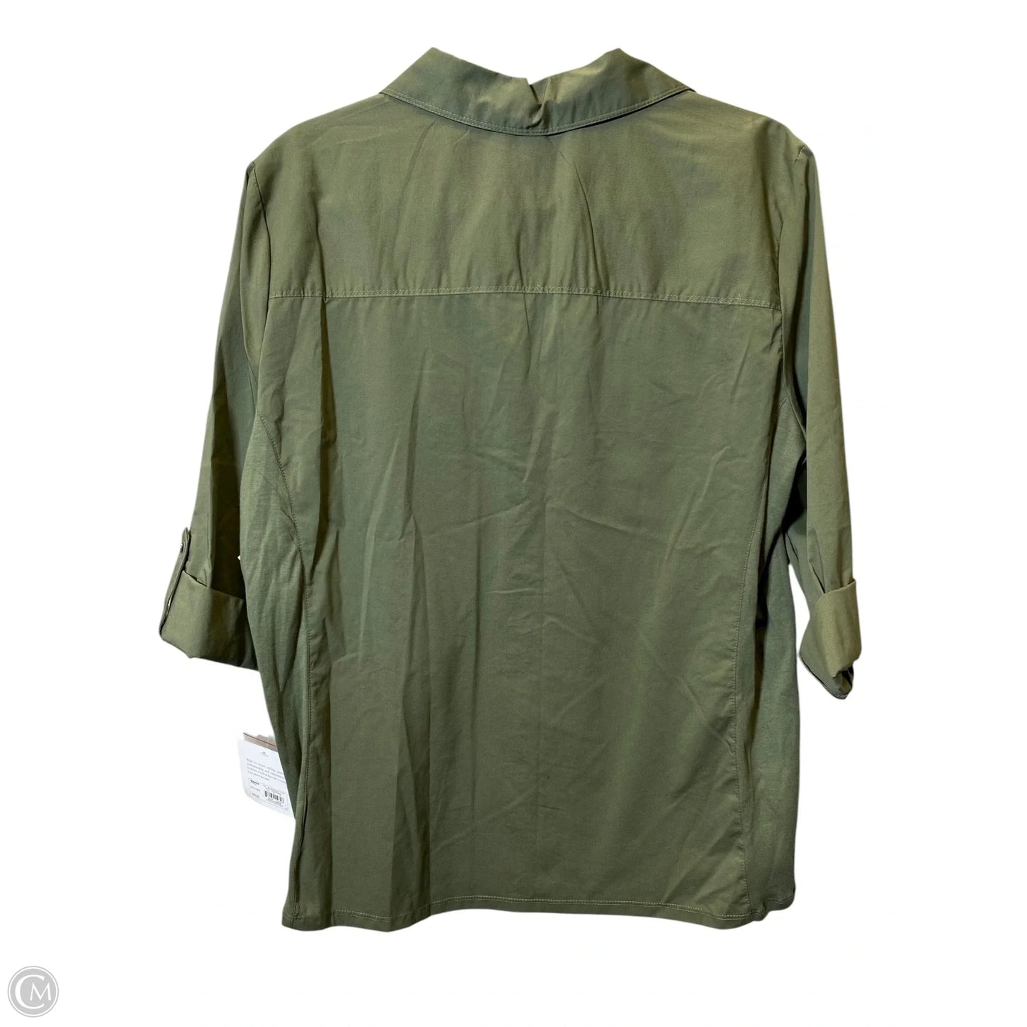 Blouse Long Sleeve By Croft And Barrow In Green, Size: Xl