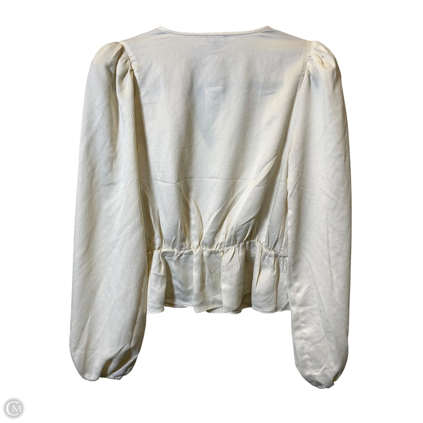 Top Long Sleeve By Express In Cream, Size: S