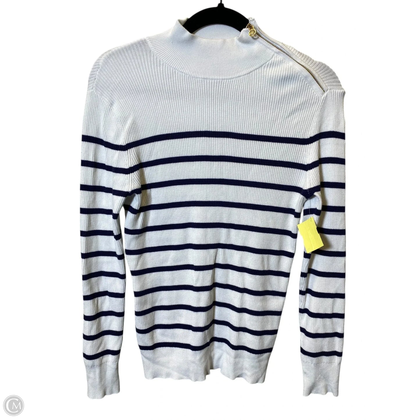 Sweater By Anne Klein In Black & White, Size: M