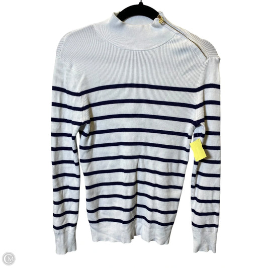 Sweater By Anne Klein In Black & White, Size: M