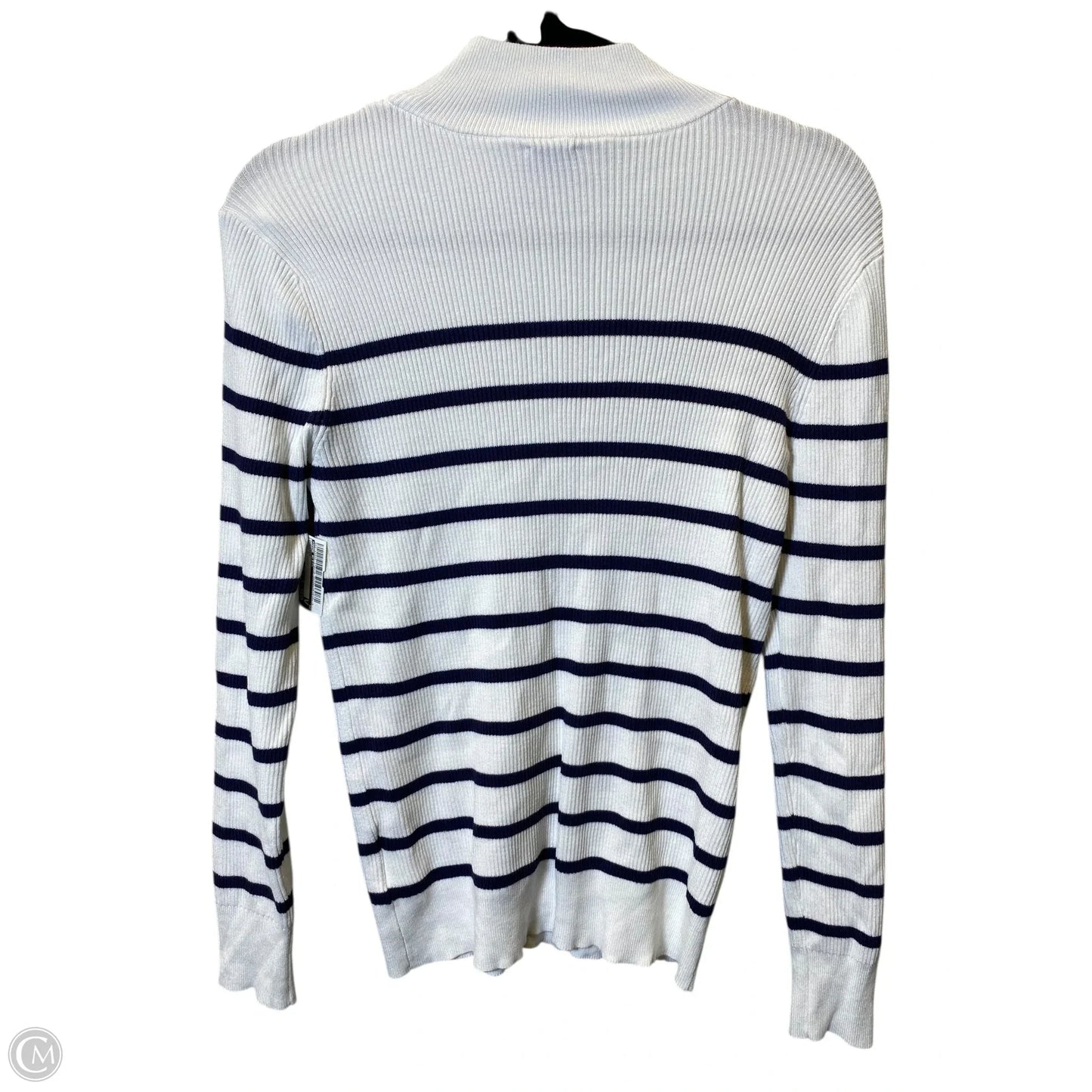 Sweater By Anne Klein In Black & White, Size: M