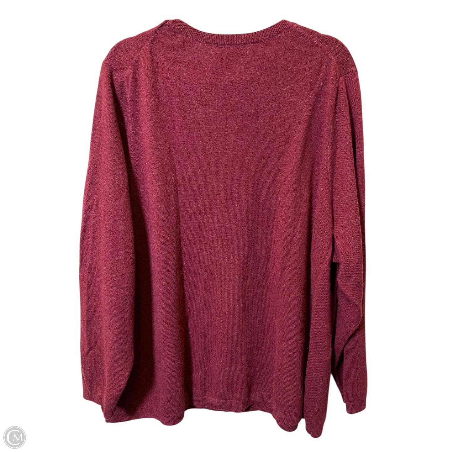 Sweater Cashmere By Lands End In Maroon, Size: 3x