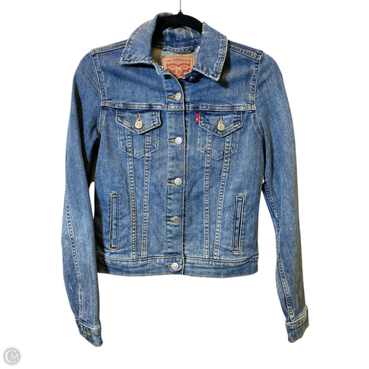 Jacket Denim By Levis In Blue Denim, Size: Xs