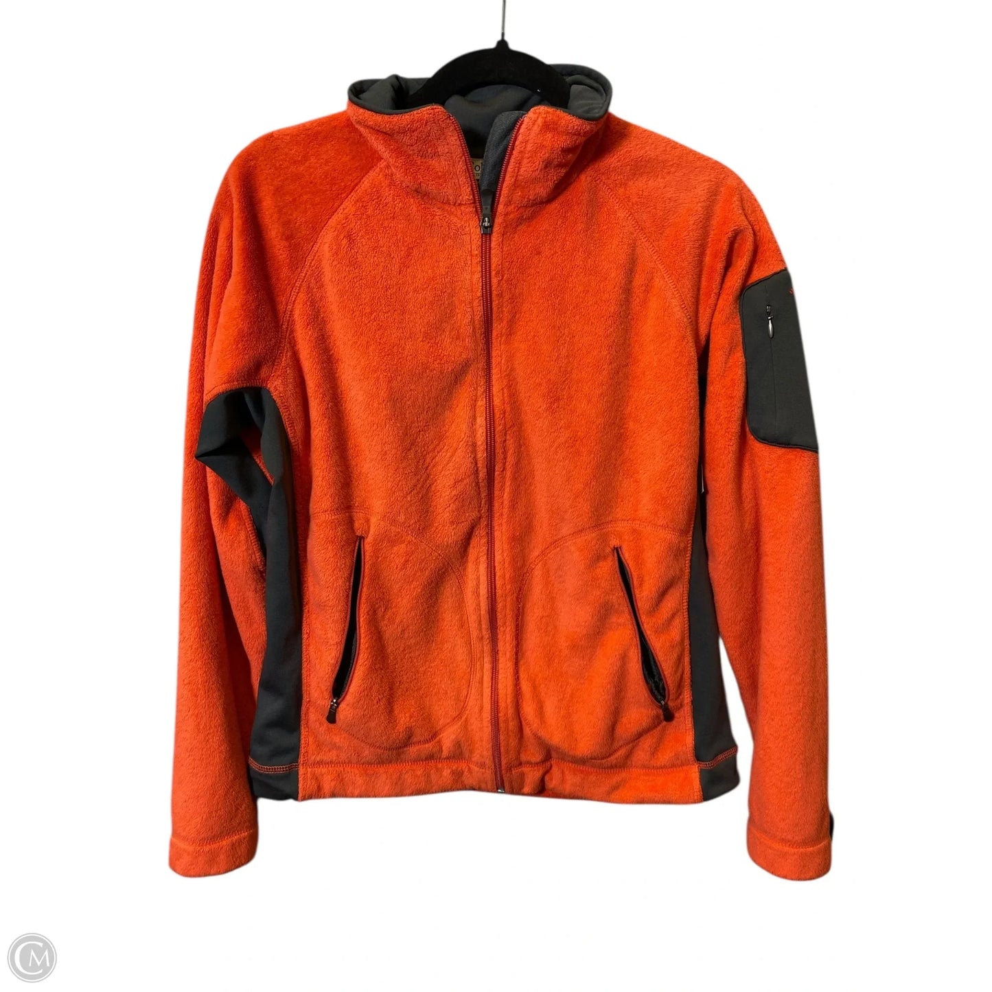 Jacket Faux Fur & Sherpa By Columbia In Grey & Orange, Size: M