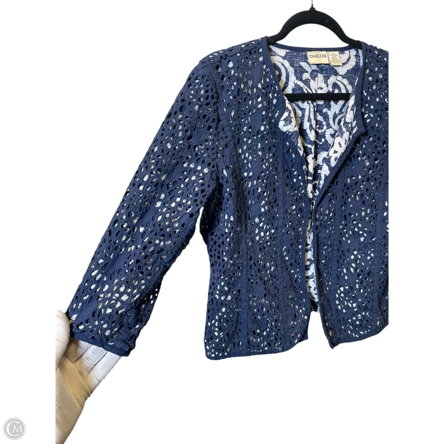 Cardigan By Chicos In Navy, Size: L