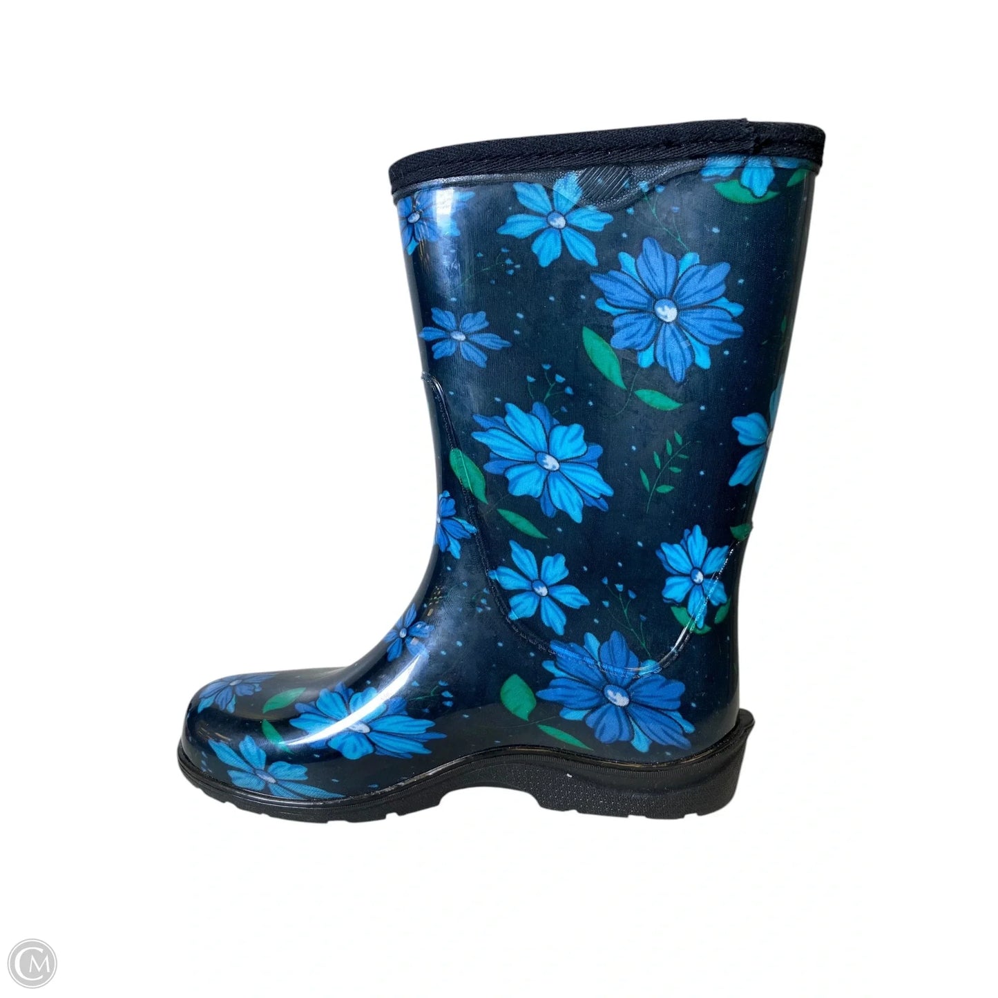 Boots Rain By Clothes Mentor In Floral Print, Size: 7