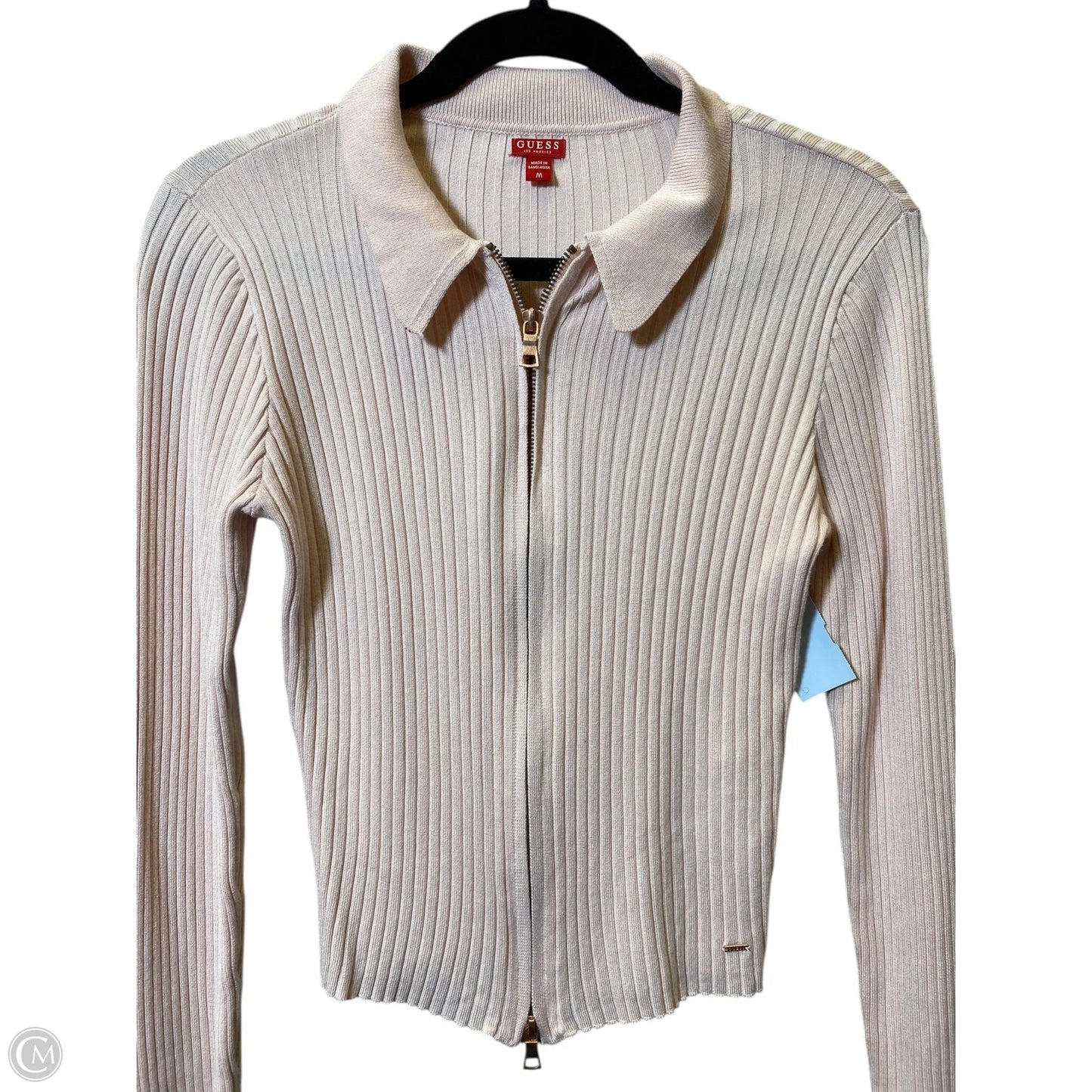 Top Long Sleeve By Guess In Pink, Size: M