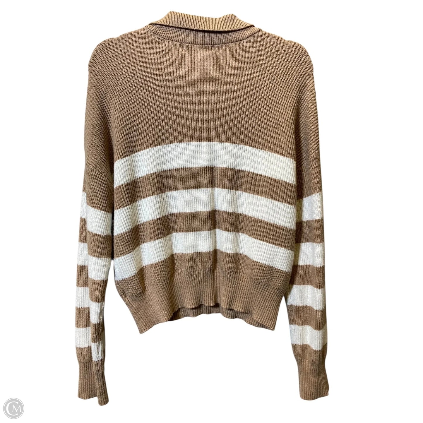 Sweater By Jessica Simpson In Tan & White, Size: Xl
