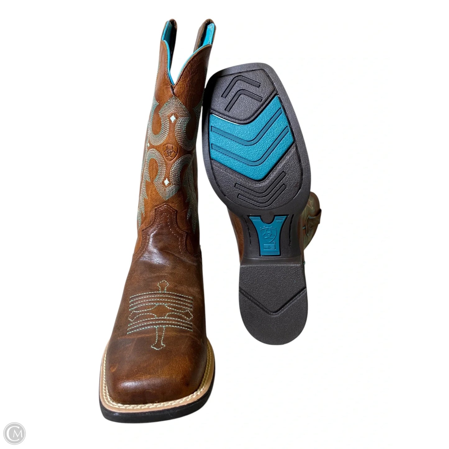 Boots Western By Ariat In Blue & Brown, Size: 6