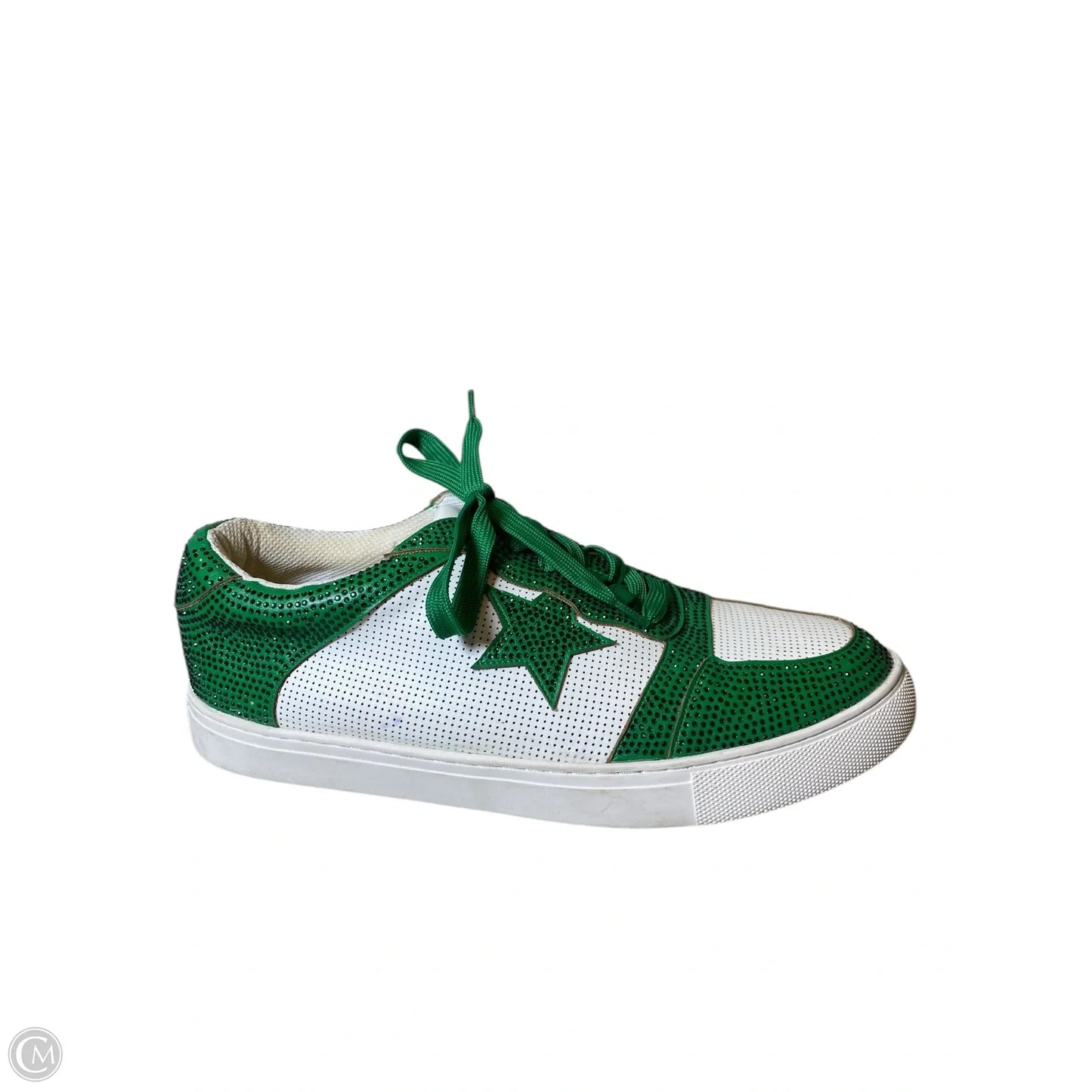 Shoes Sneakers By Corkys In Green & White, Size: 11