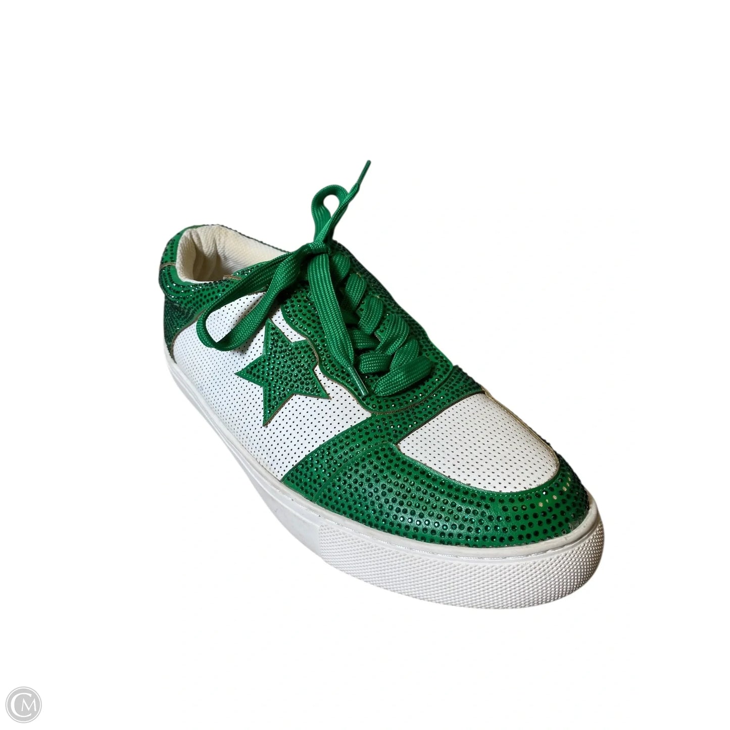 Shoes Sneakers By Corkys In Green & White, Size: 11