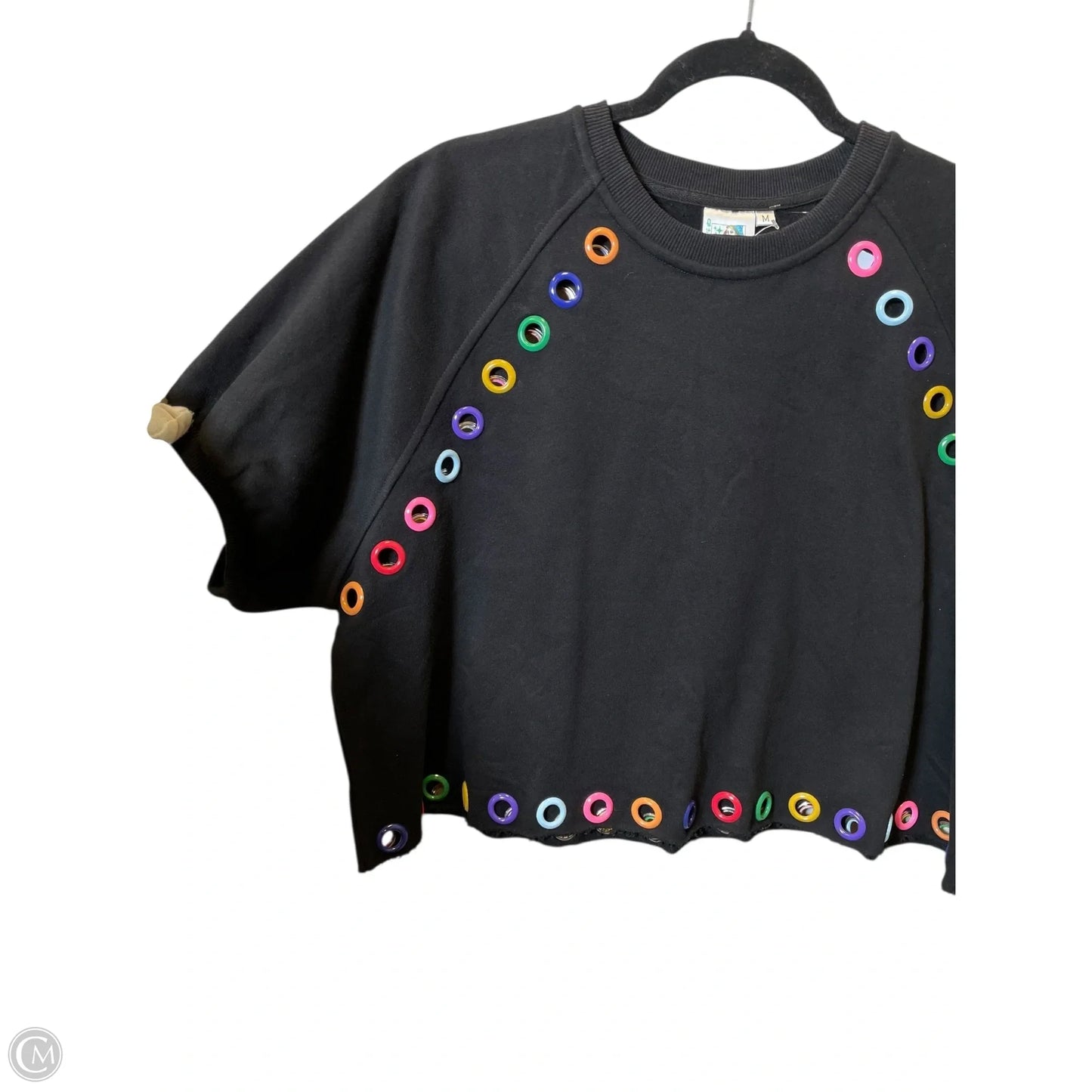 Top Short Sleeve By Clothes Mentor In Black, Size: M