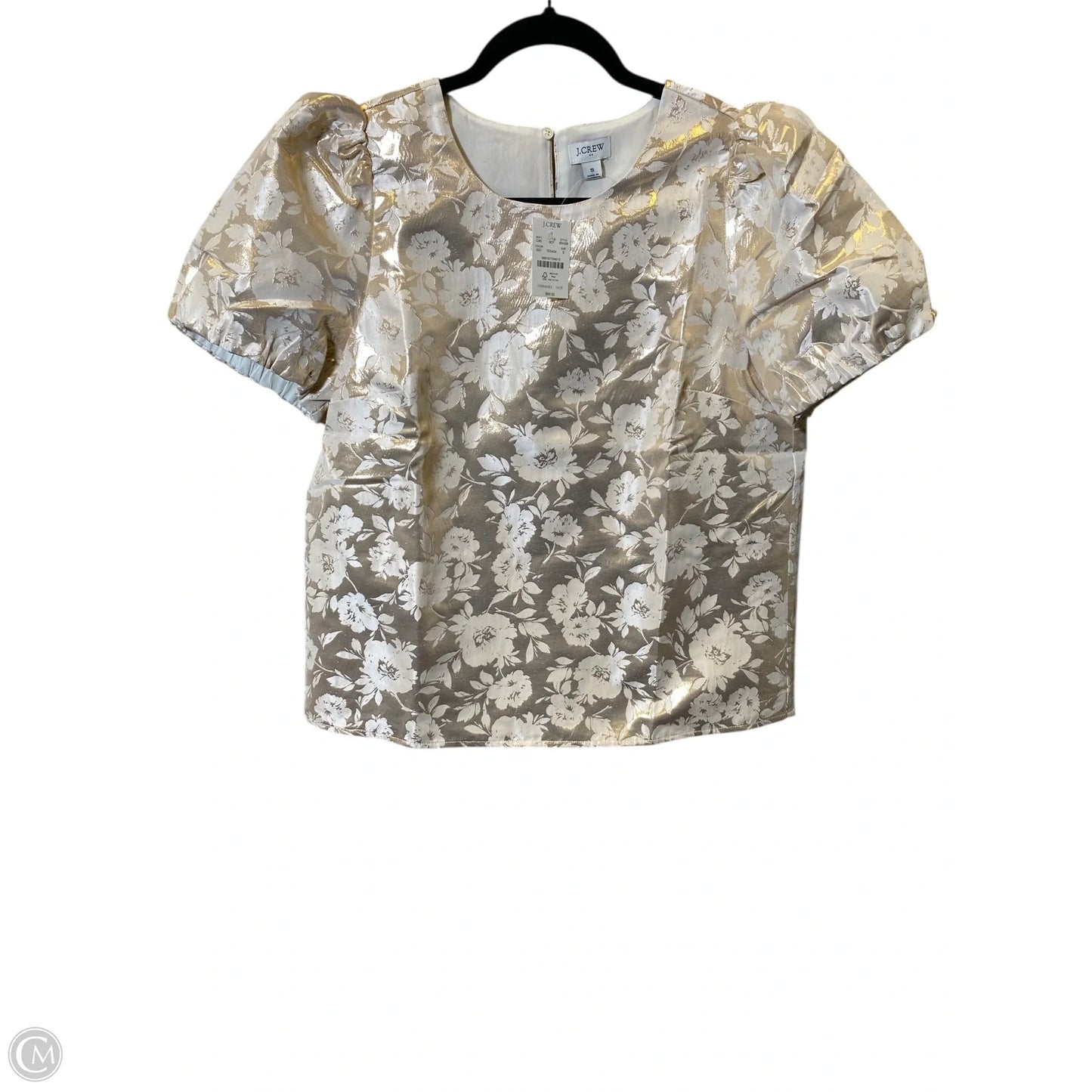 Top Short Sleeve By J. Crew In Gold, Size: S