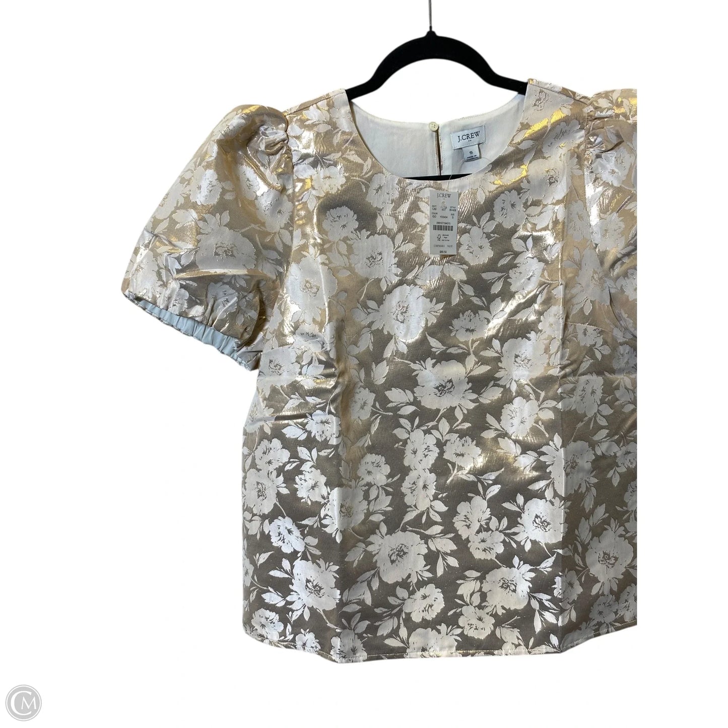 Top Short Sleeve By J. Crew In Gold, Size: S