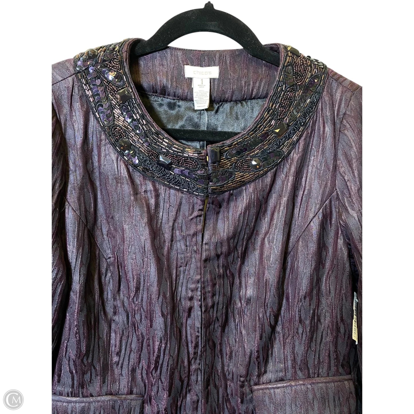 Blazer By Chicos In Purple, Size: M