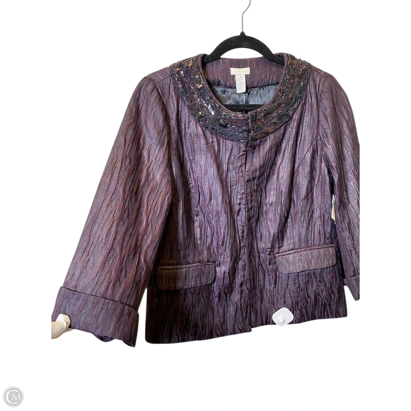 Blazer By Chicos In Purple, Size: M