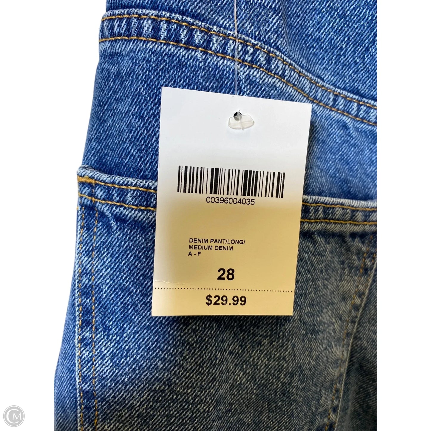 Jeans Straight By Forever 21 In Blue Denim, Size: 6