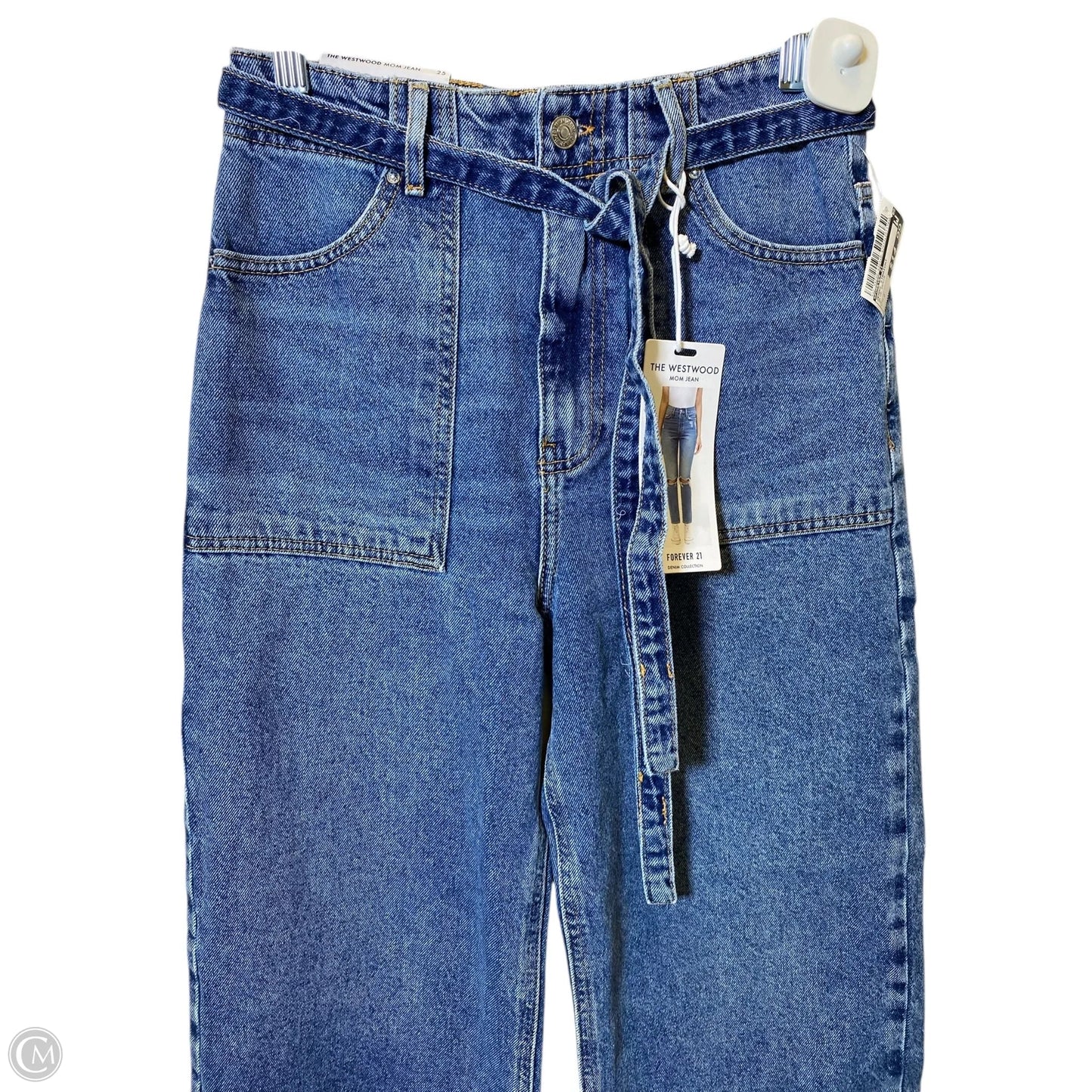 Jeans Straight By Forever 21 In Blue Denim, Size: 2