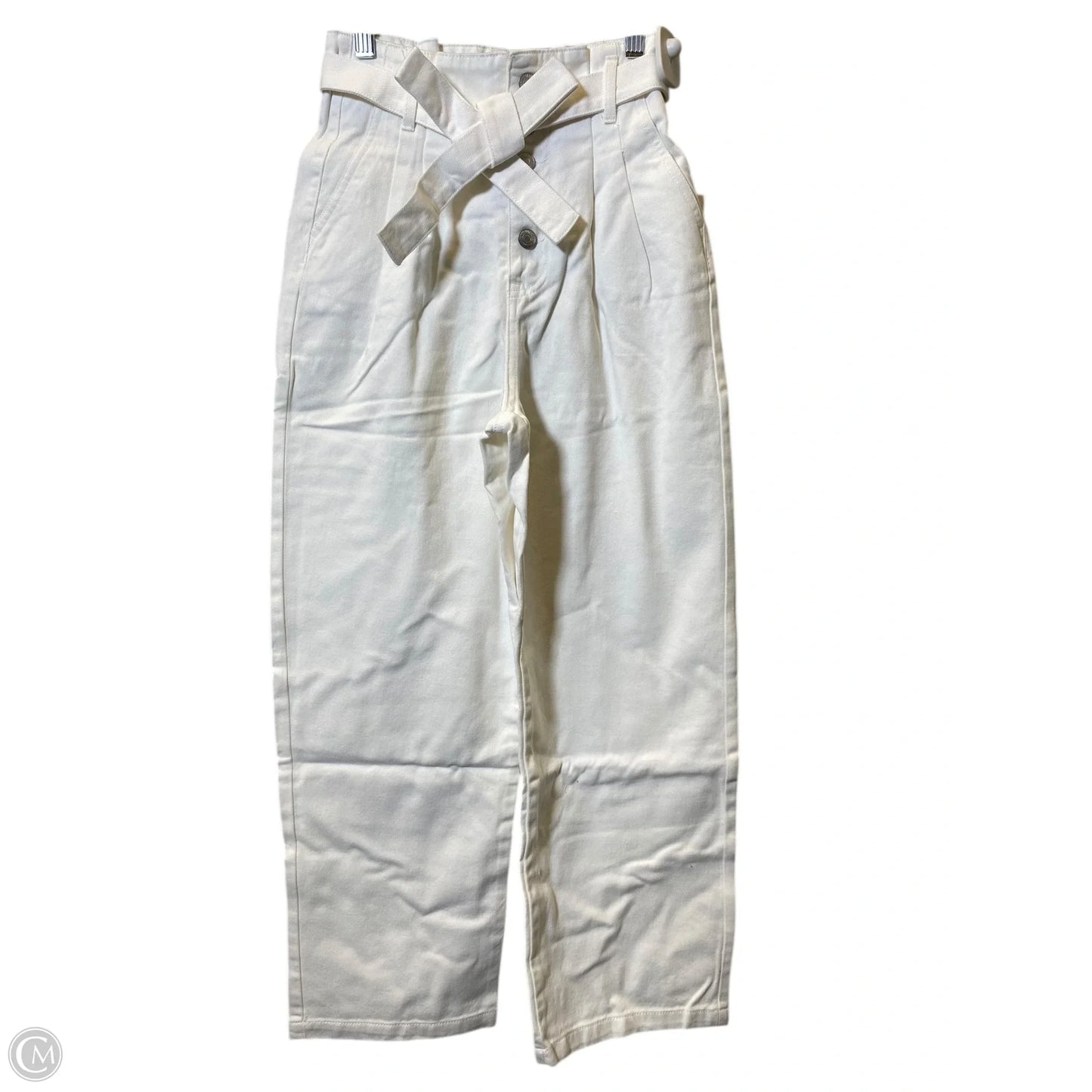 Jeans Straight By Forever 21 In White, Size: 0
