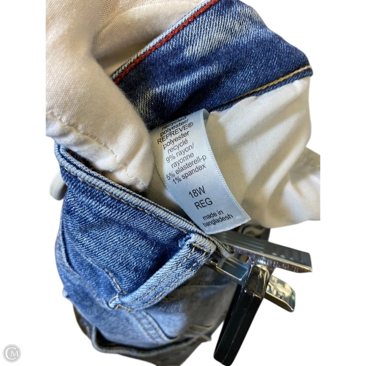 Jeans Straight By Maurices In Blue Denim, Size: 18