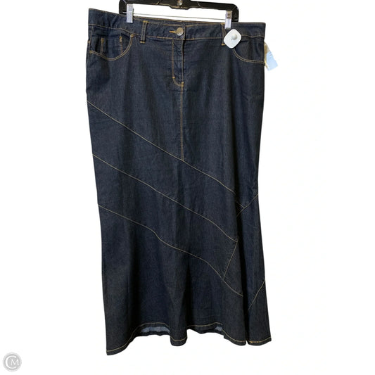 Skirt Maxi By Bisou Bisou In Blue Denim, Size: 18