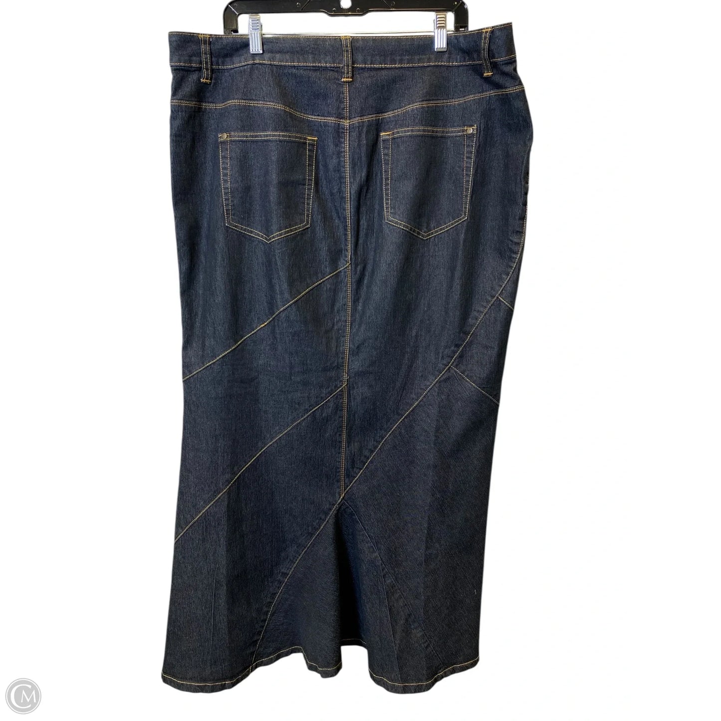 Skirt Maxi By Bisou Bisou In Blue Denim, Size: 18