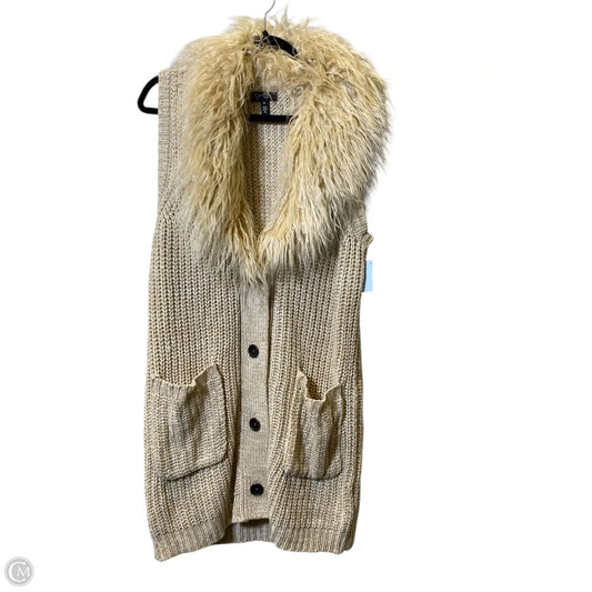 Vest Sweater By Jessica Simpson In Beige, Size: M