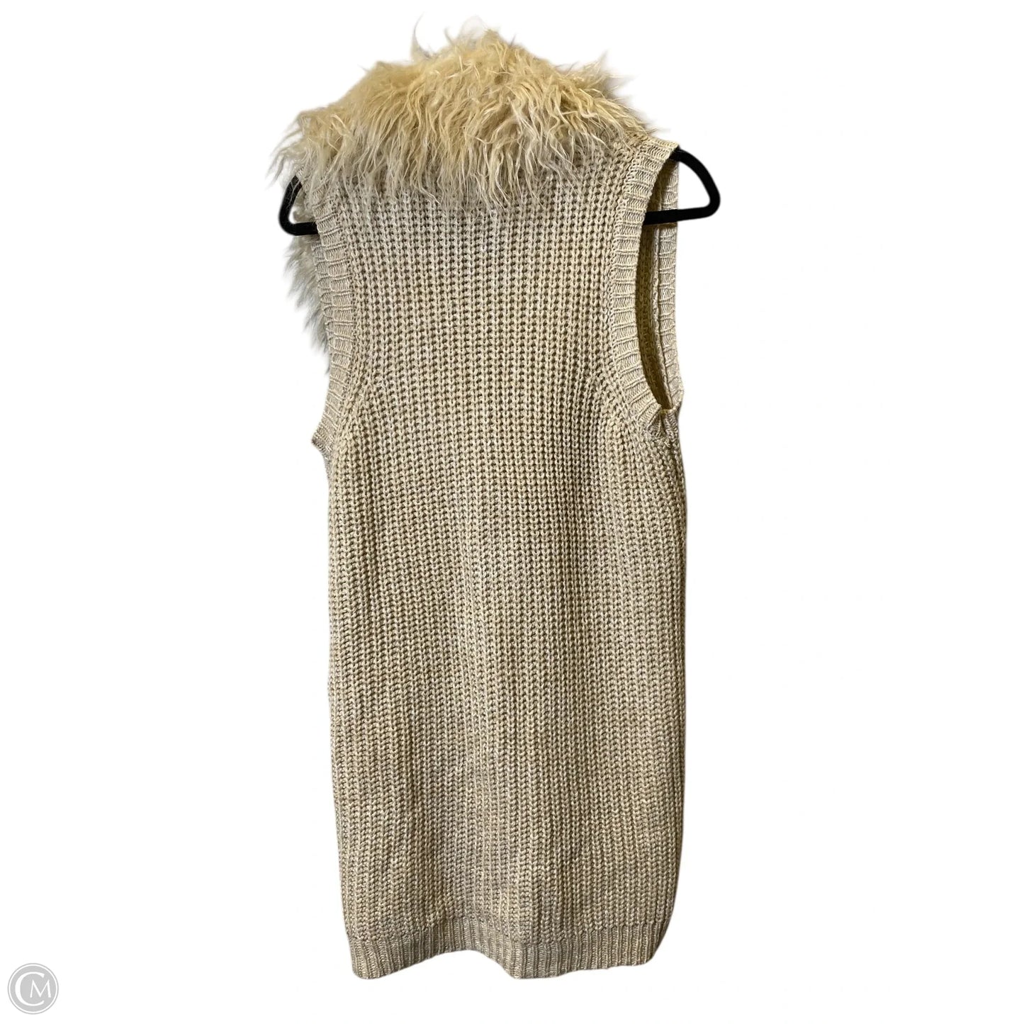 Vest Sweater By Jessica Simpson In Beige, Size: M