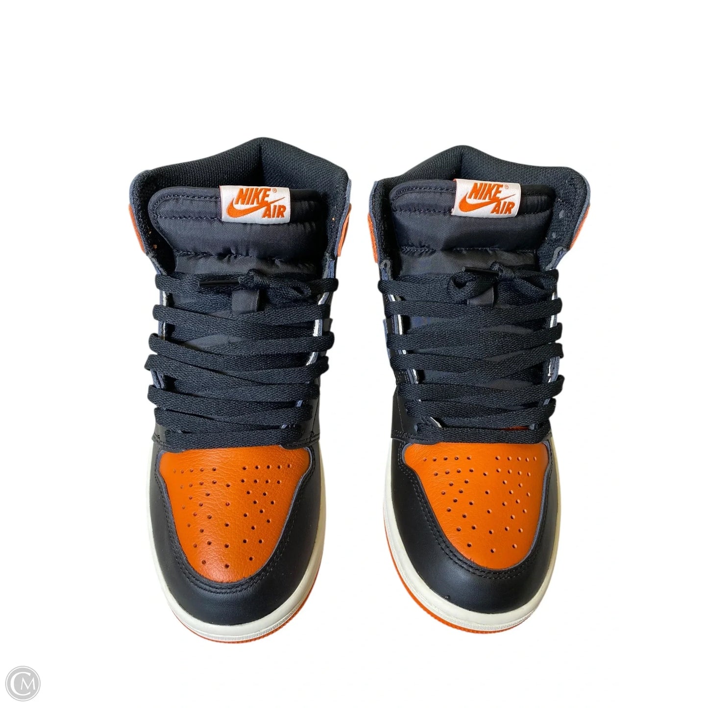 Shoes Sneakers By Nike In Black & Orange, Size: 9.5