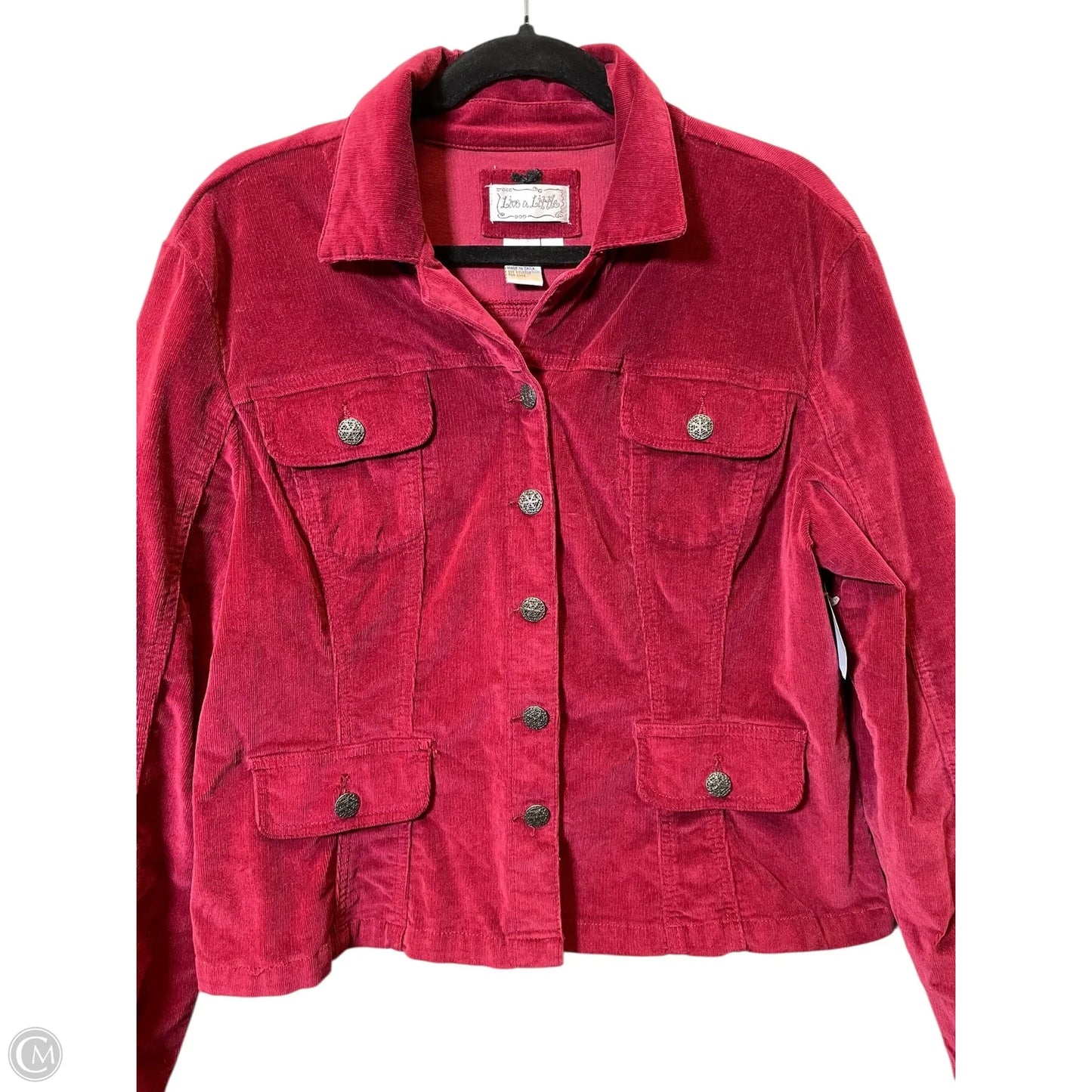 Jacket Other By Live A Little In Maroon, Size: Xl