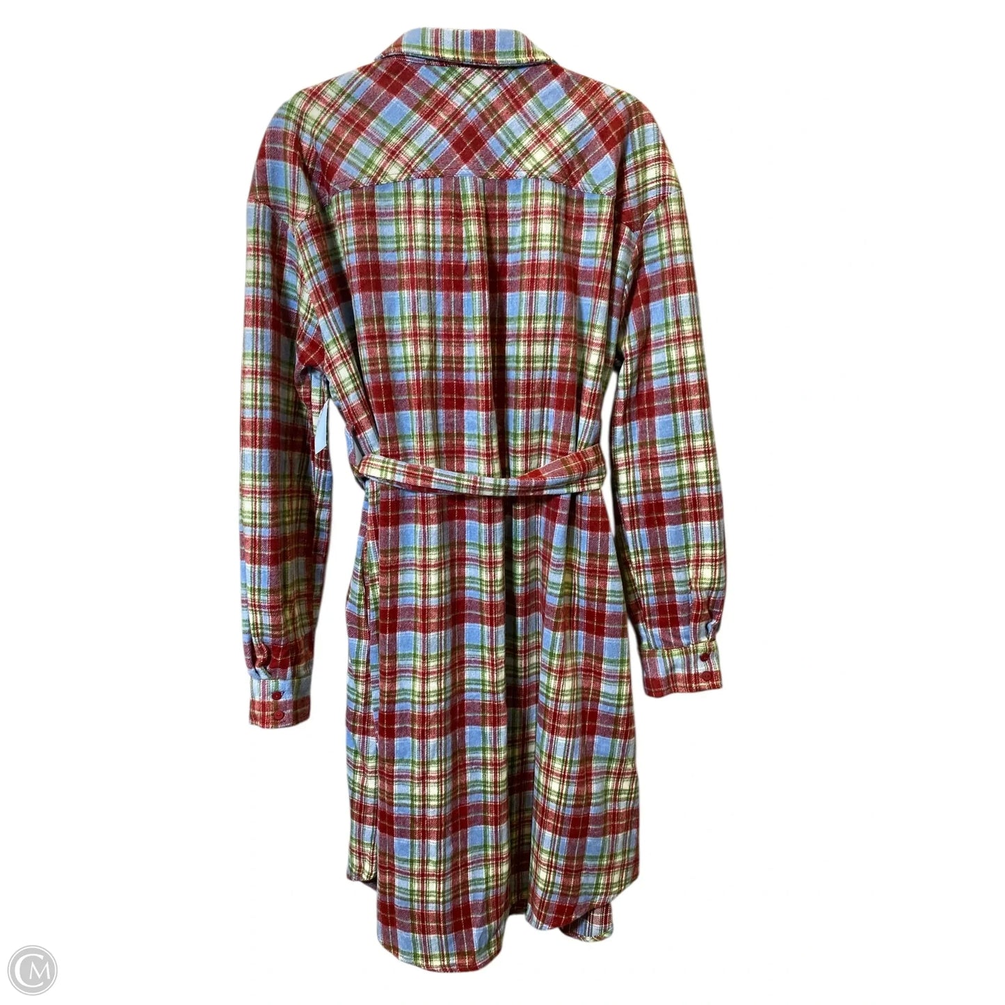 Dress Casual Midi By Clothes Mentor In Plaid Pattern, Size: L