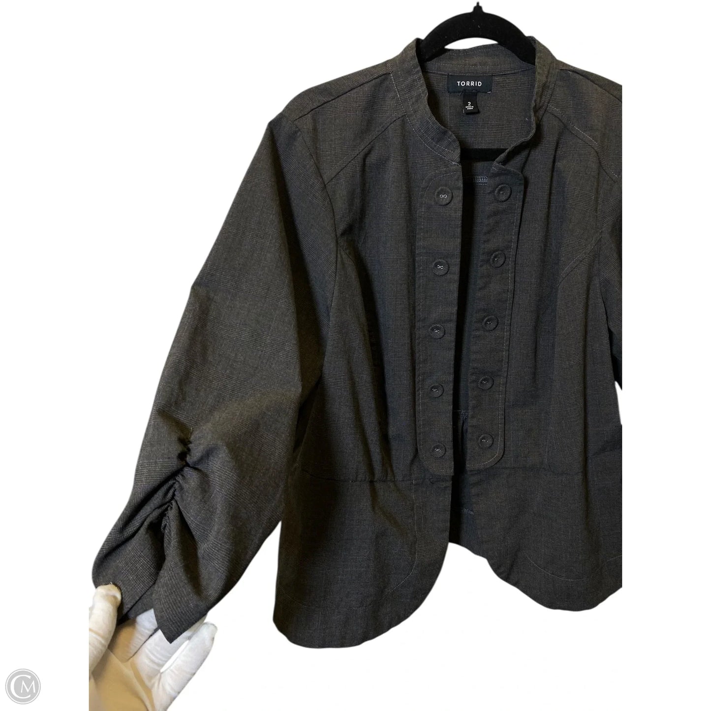 Blazer By Torrid In Grey, Size: 2x