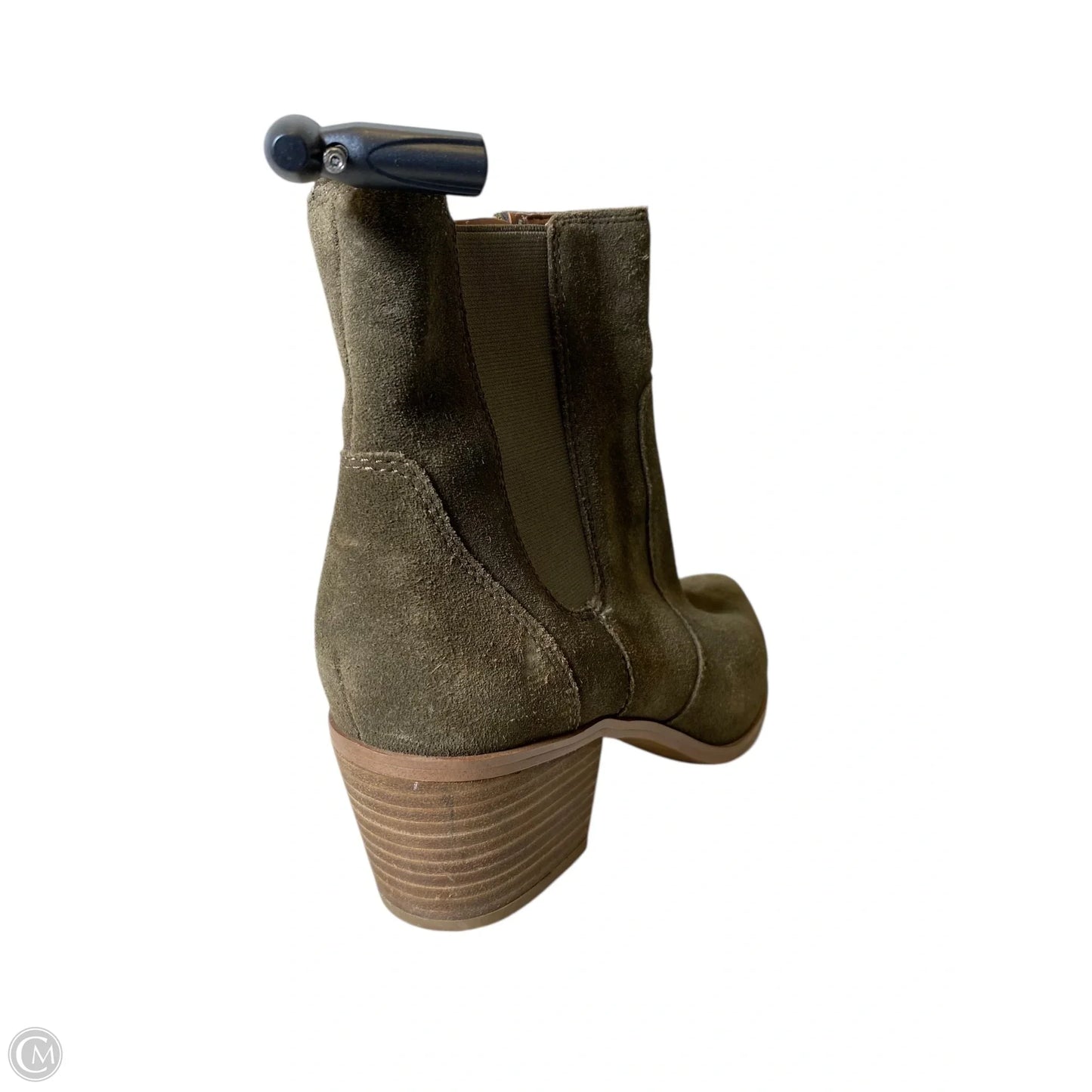 Boots Ankle Heels By Franco Sarto In Green & Tan, Size: 9