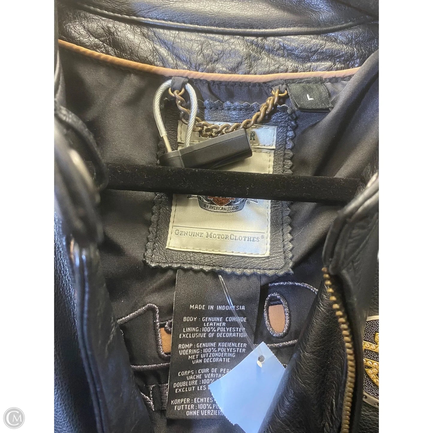 Jacket Leather By Harley Davidson In Black, Size: L