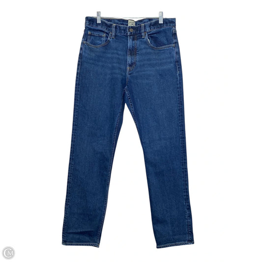 Jeans Straight By Faherty In Blue Denim, Size: 16