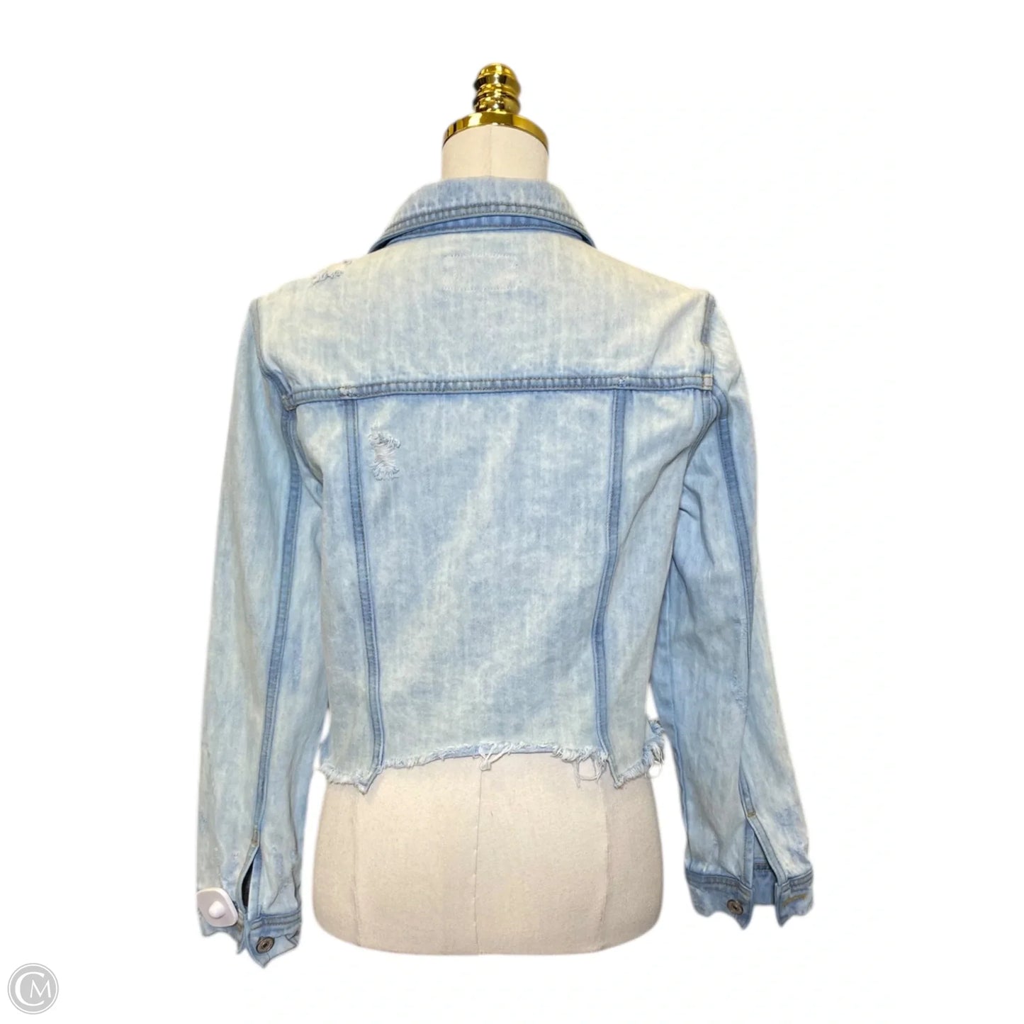 Jacket Denim By Kancan In Blue Denim, Size: M