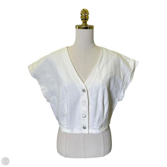 Top Short Sleeve By Madewell In White, Size: L
