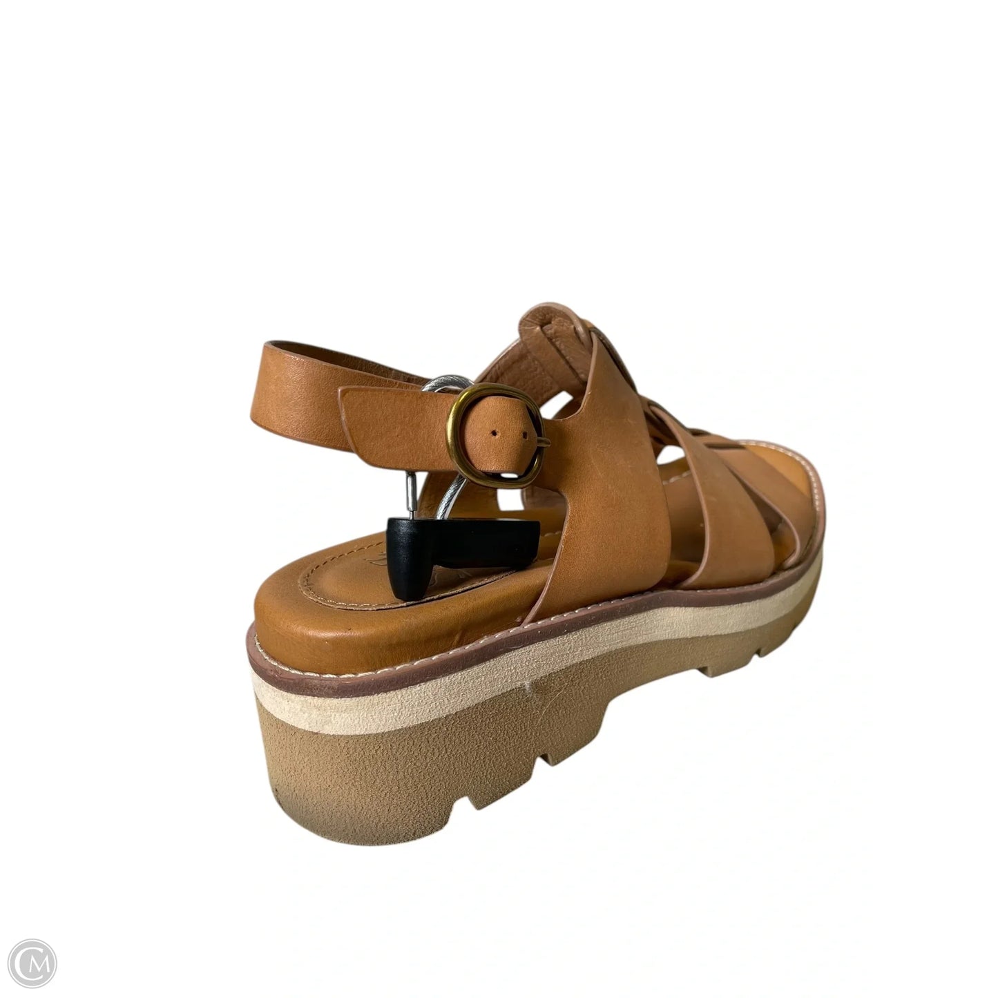 Sandals Heels Wedge By Sofft In Tan, Size: 8.5