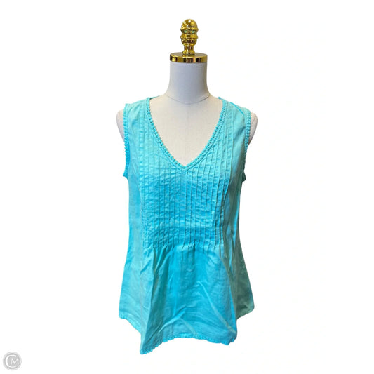 Blouse Sleeveless By Boden In Aqua, Size: M