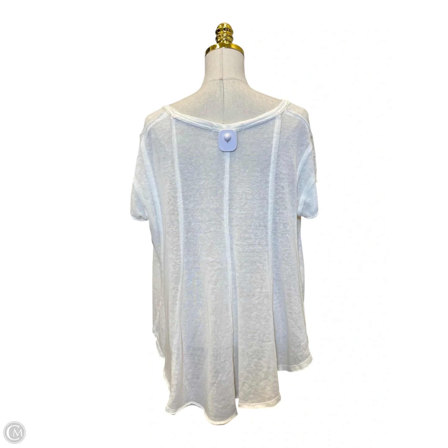 Blouse Short Sleeve By Free People In White, Size: S