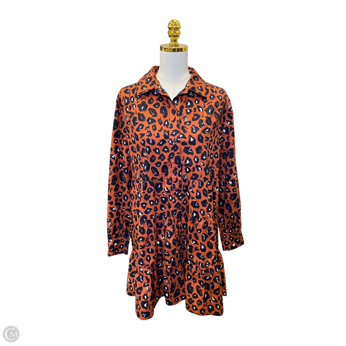 Dress Casual Midi By Mudpie In Blue & Brown, Size: M