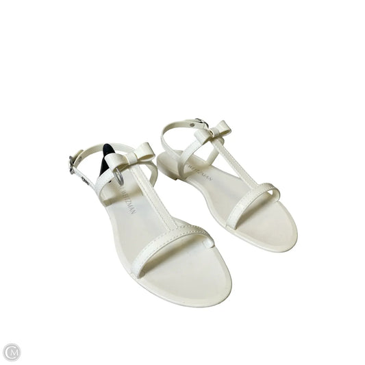 Sandals Designer By Stuart Weitzman In White, Size: 9
