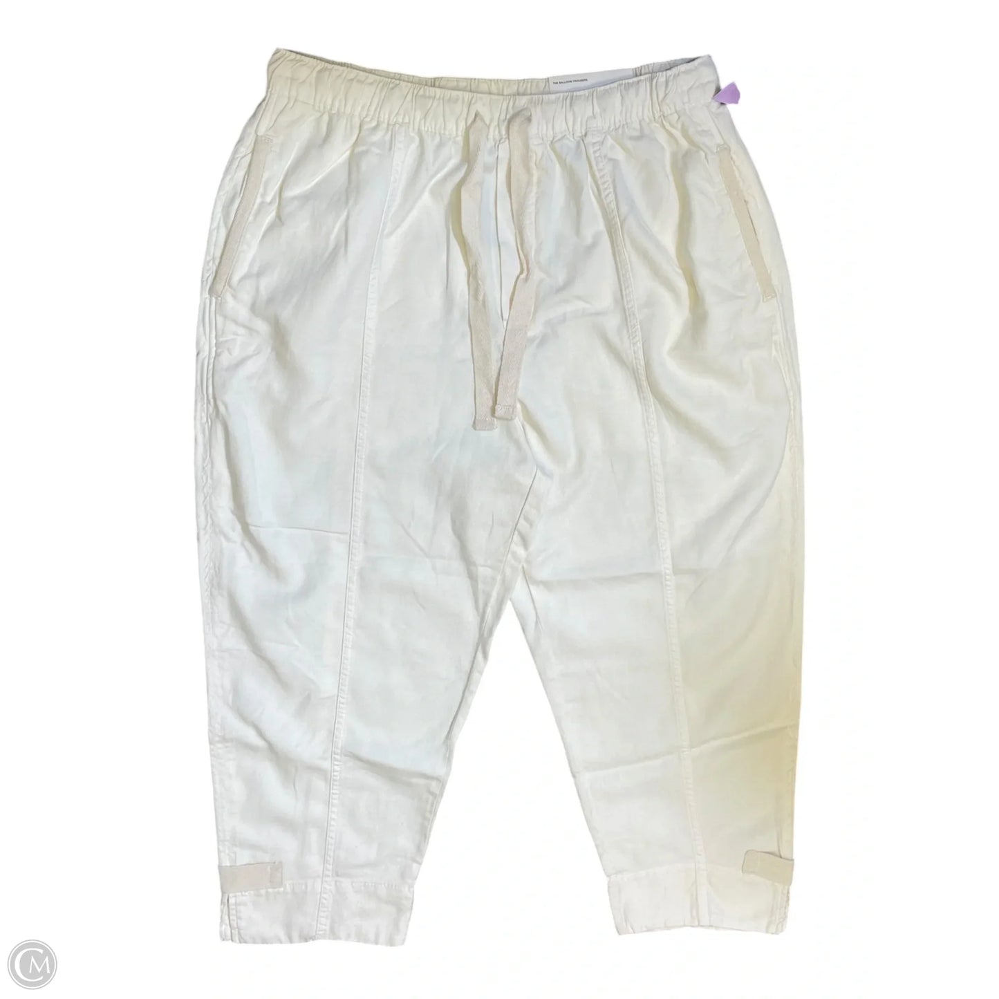 Pants Cropped By Zara In Cream, Size: Xl