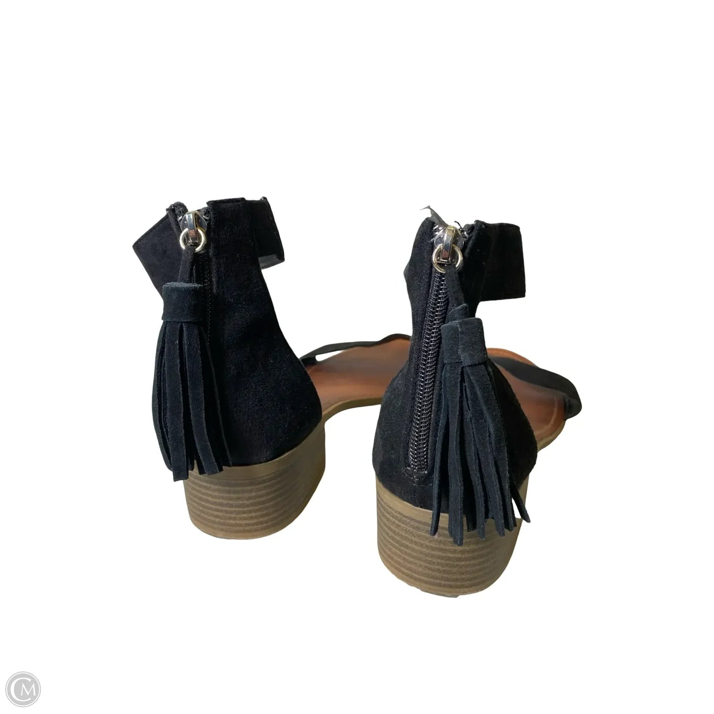 Sandals Heels Block By Rock And Candy In Black & Tan, Size: 11